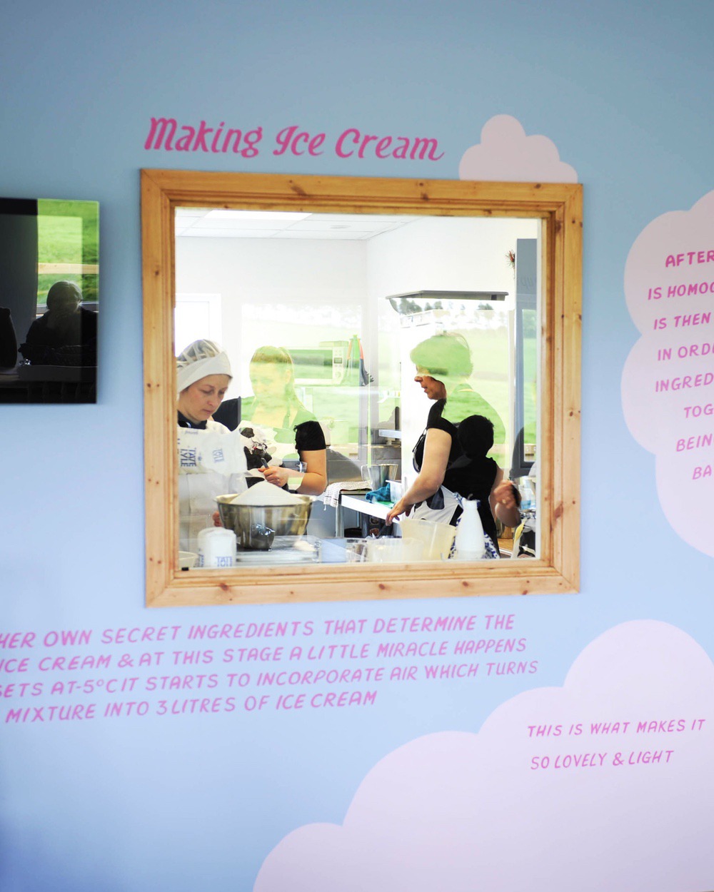 Ice cream being made on site